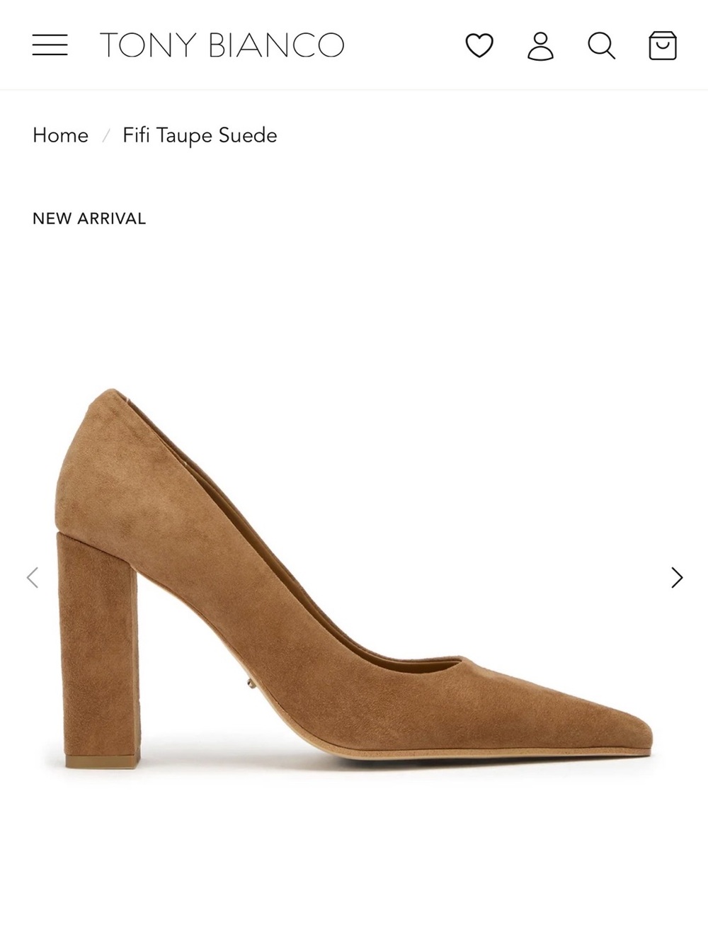Fifi Taupe Suede Pointed Block-Heel Pump